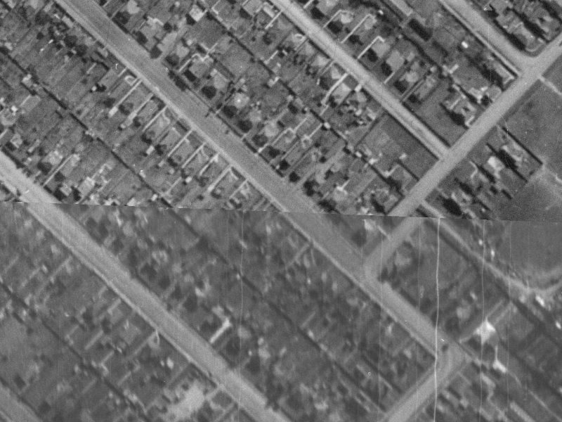 160A Huxley Street from the air, 1940-1944
