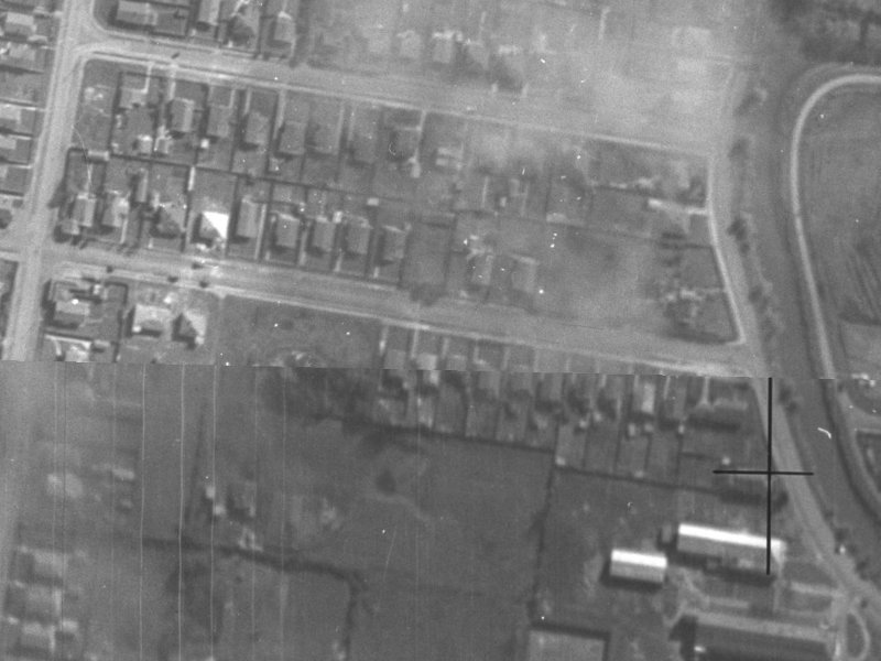 74–110 Marshall Street from the air, 1940-1944