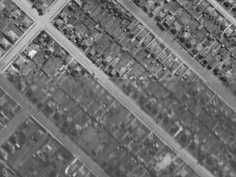 122A King Street from the air, 1940-1944