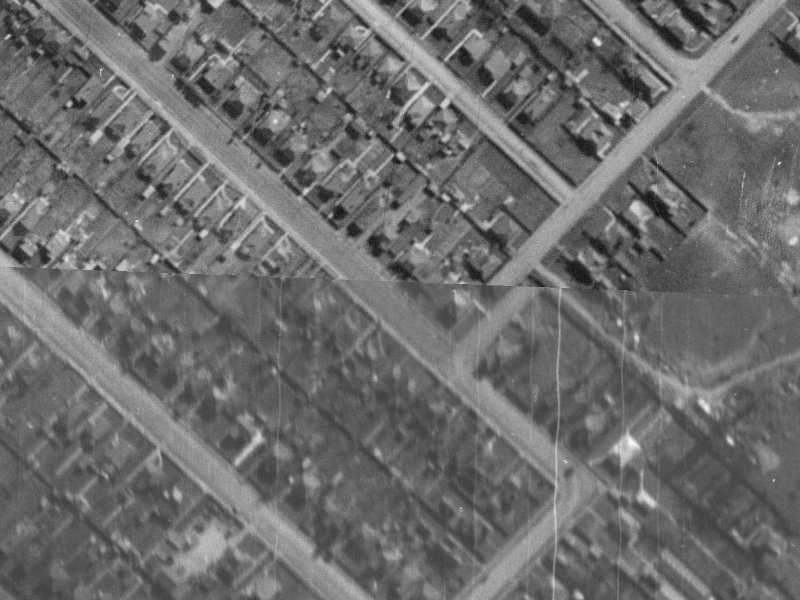167A Huxley Street from the air, 1940-1944