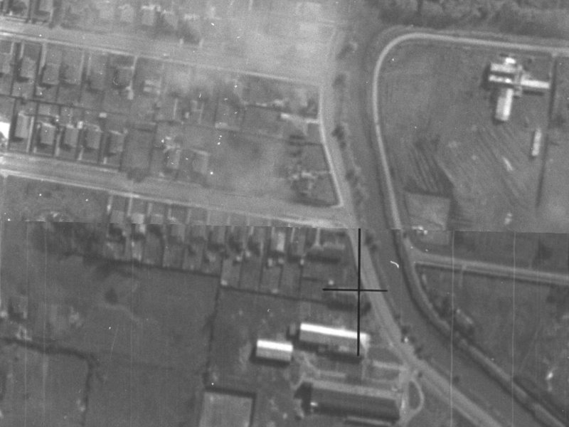 79-111 Marshall Street from the air, 1940-1944