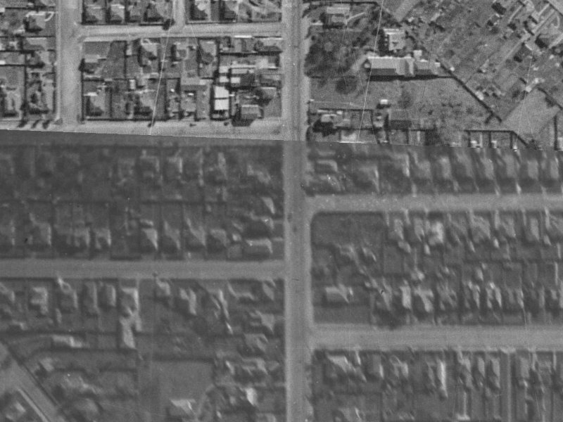 207 Colombo Street from the air, 1940-1944