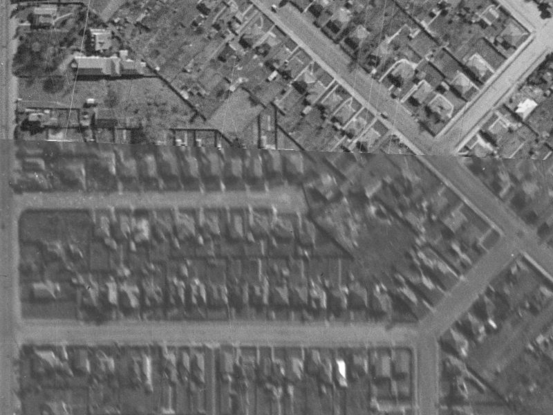 18 Roxburgh Street from the air, 1940-1944