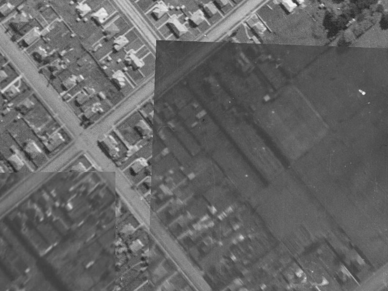 76A Neville Street from the air, 1940-1944