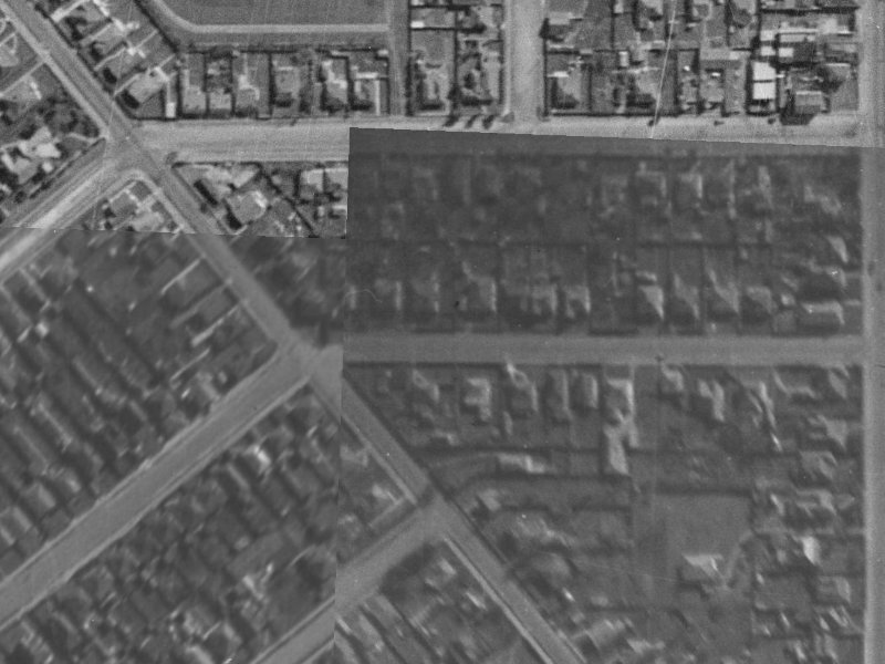 201 Colombo Street from the air, 1940-1944