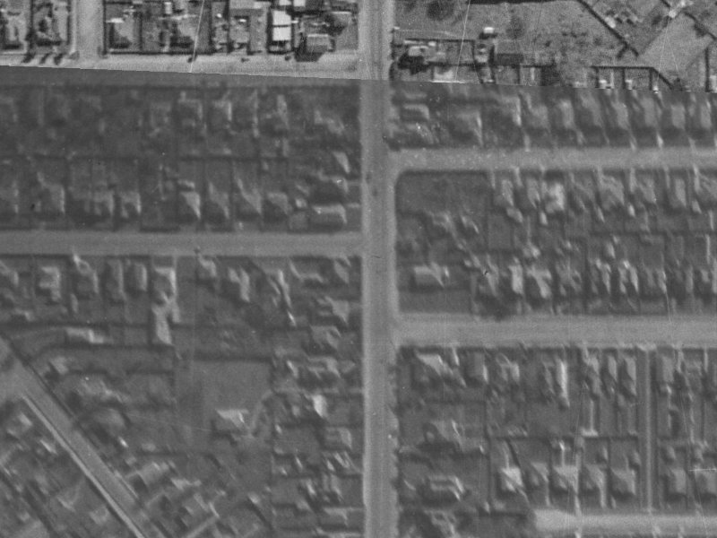 197 Colombo Street from the air, 1940-1944