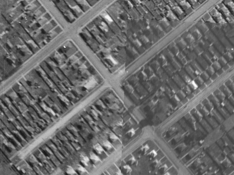 157 Selwyn Street from the air, 1940-1944