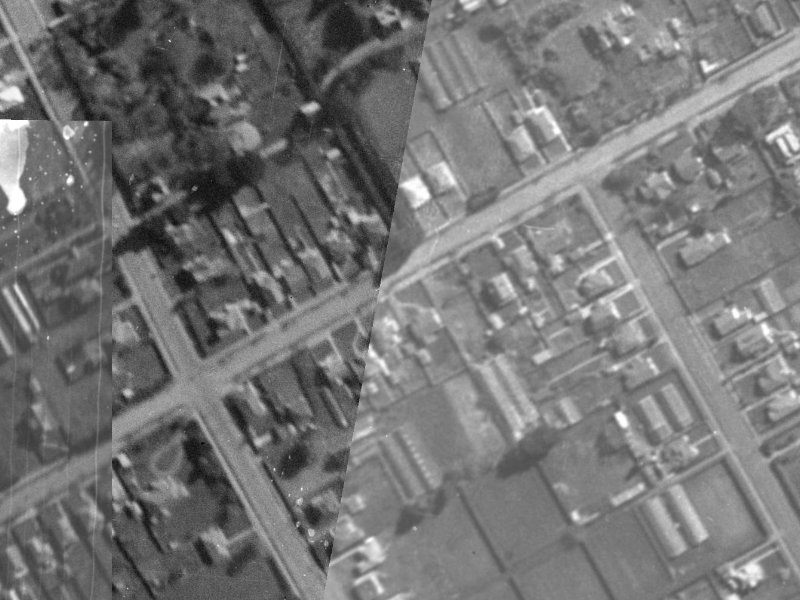90 St Martins Road from the air, 1940-1944