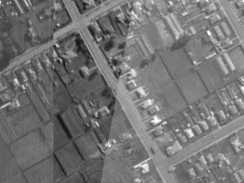 136 Wilsons Road from the air, 1940-1944