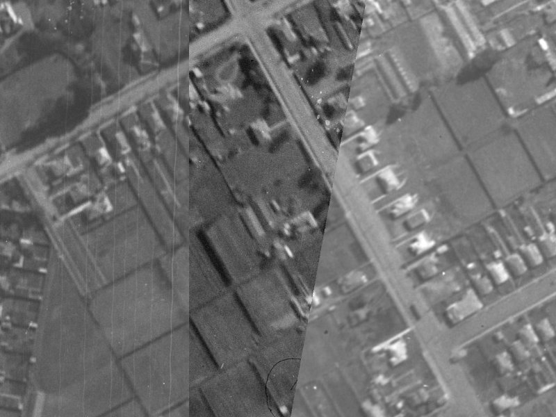 St Martins Road from the air, 1940-1944
