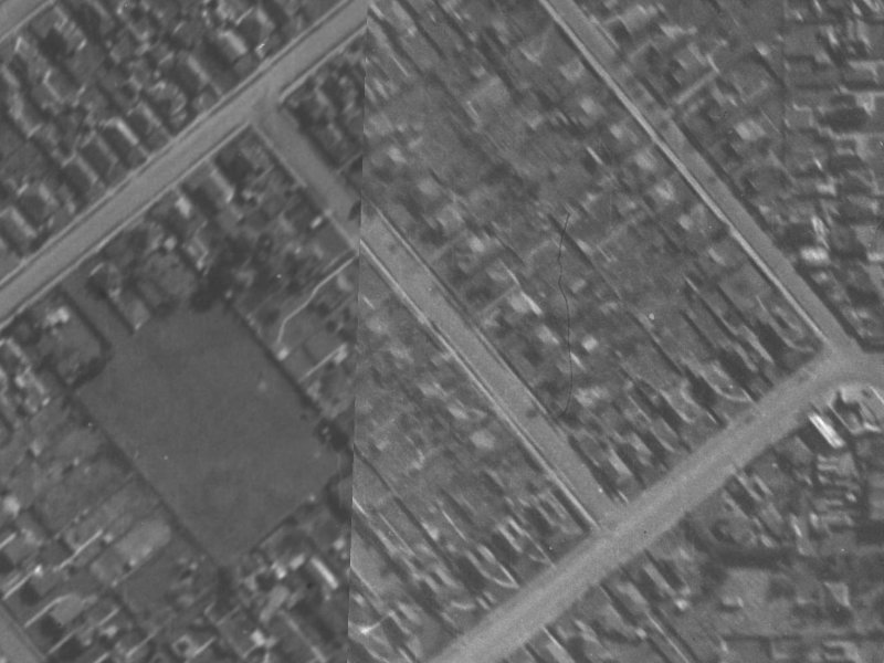 141 Somerfield Street from the air, 1940-1944