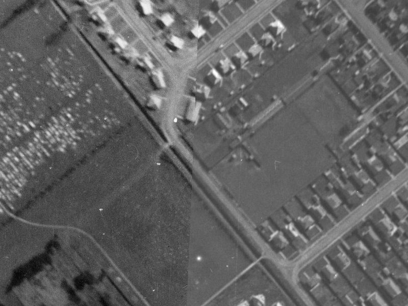 48 Woodard Terrace from the air, 1940-1944