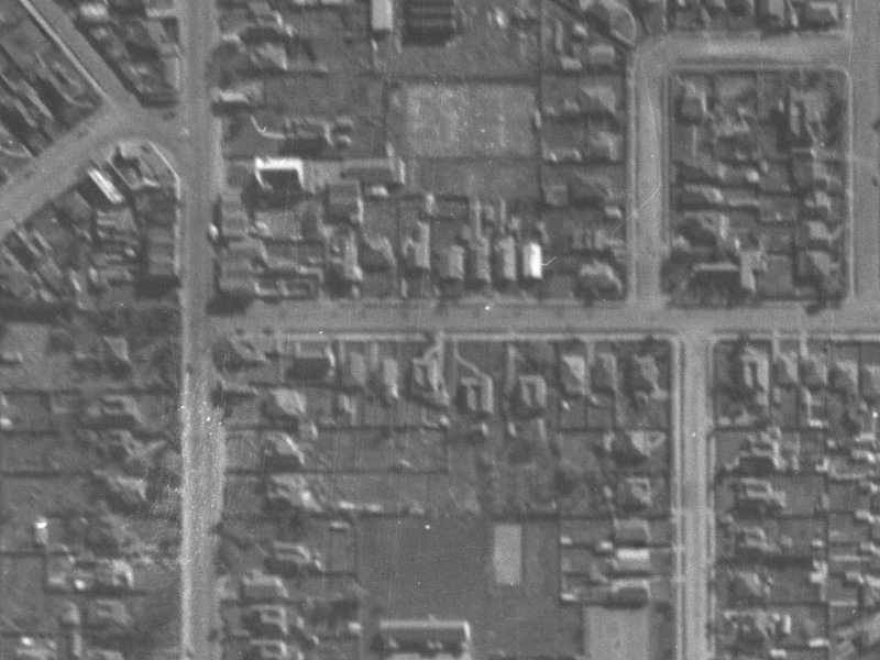 18 Tennyson Street from the air, 1940-1944