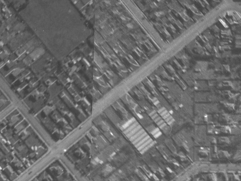 117 Somerfield Street from the air, 1940-1944