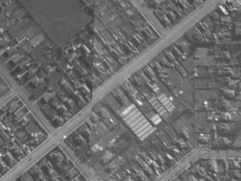 116 Somerfield Street from the air, 1940-1944