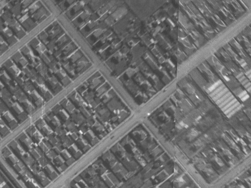 29-37 Selwyn Street from the air, 1940-1944