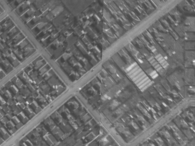102 Somerfield Street from the air, 1940-1944