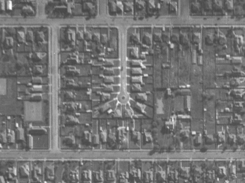 8 Bradford Avenue from the air, 1940-1944
