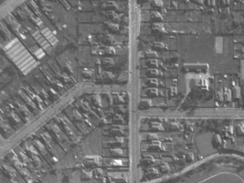 117 Colombo Street from the air, 1940-1944