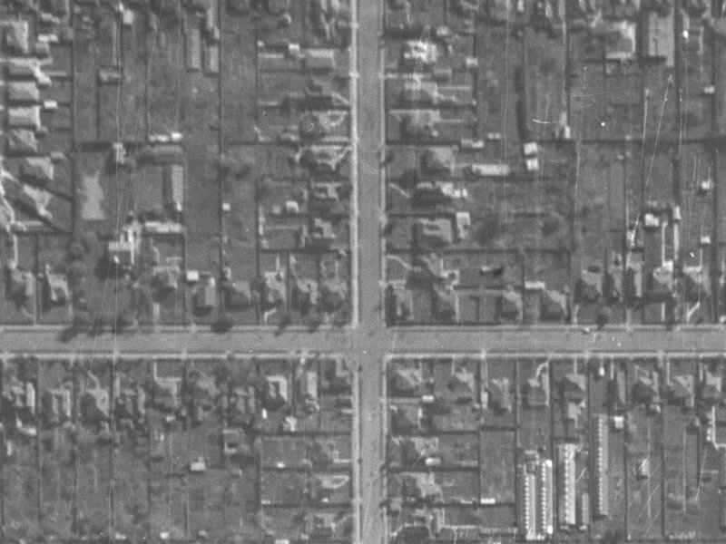 97 Fisher Avenue from the air, 1940-1944