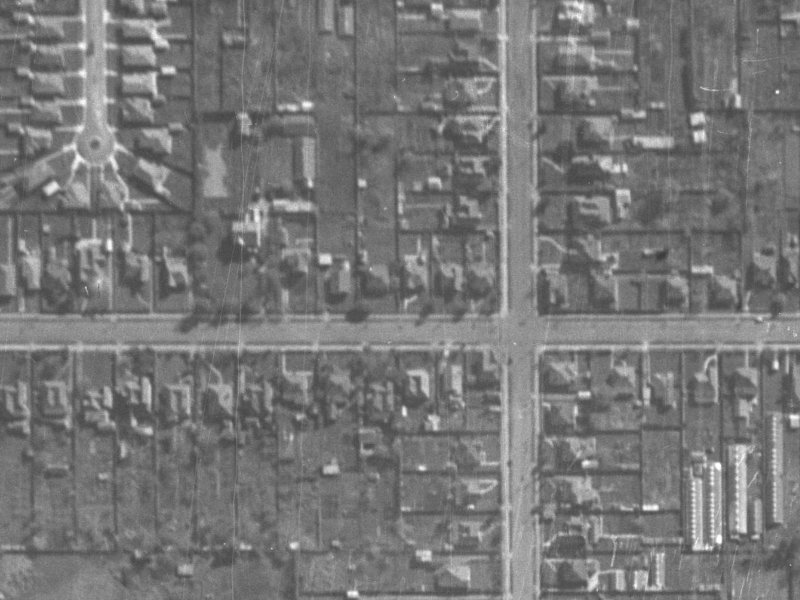 91 Fisher Avenue from the air, 1940-1944