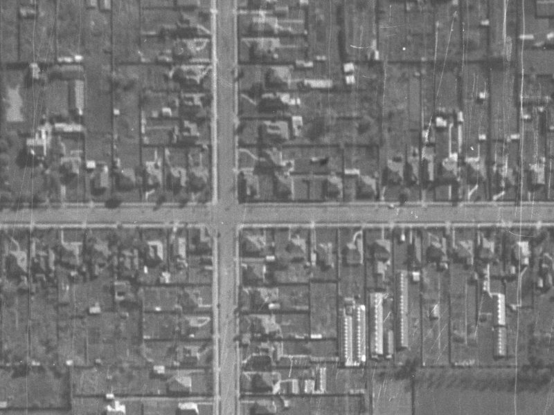 105 Fisher Avenue from the air, 1940-1944