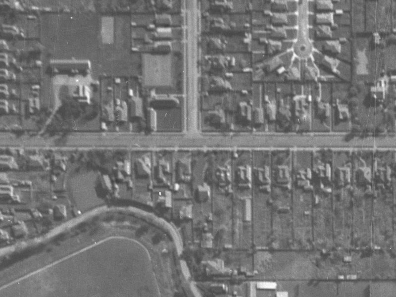 42 Fisher Avenue from the air, 1940-1944