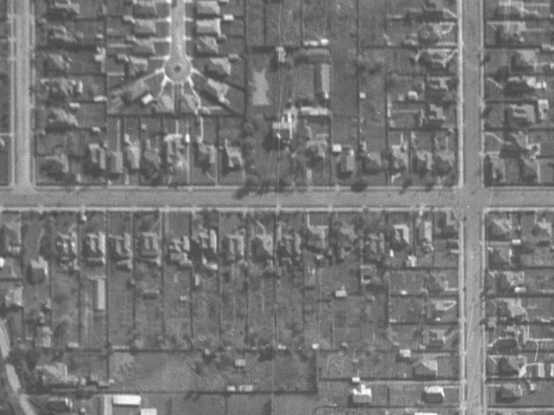 76 Fisher Avenue from the air, 1940-1944