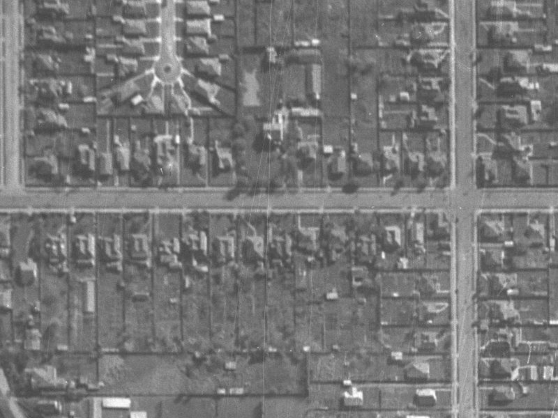 80 Fisher Avenue from the air, 1940-1944