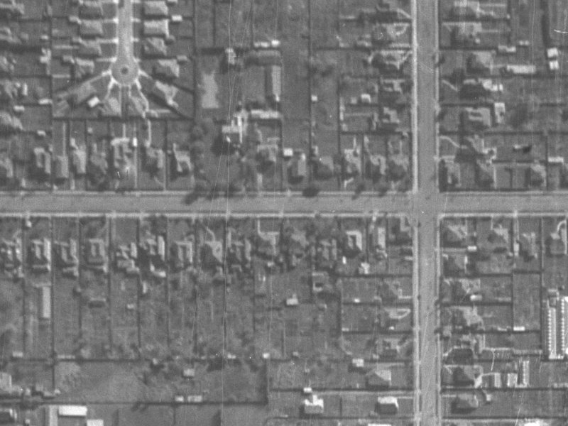 88 Fisher Avenue from the air, 1940-1944