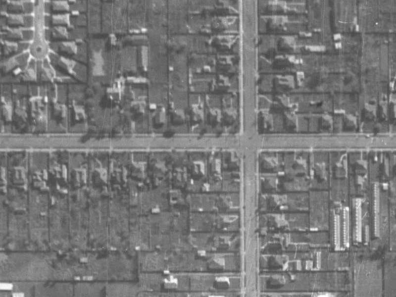 Fisher Avenue from the air, 1940-1944