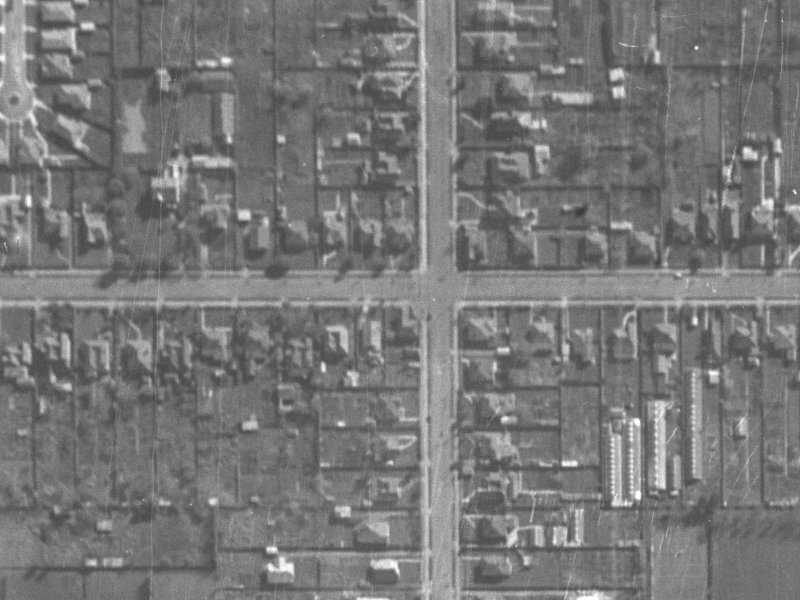 104 Fisher Avenue from the air, 1940-1944