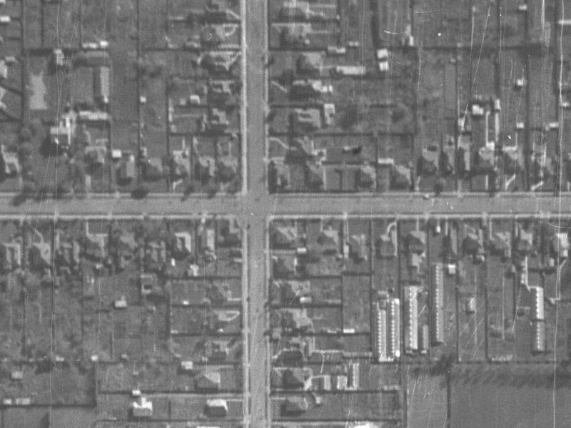 106 Fisher Avenue from the air, 1940-1944