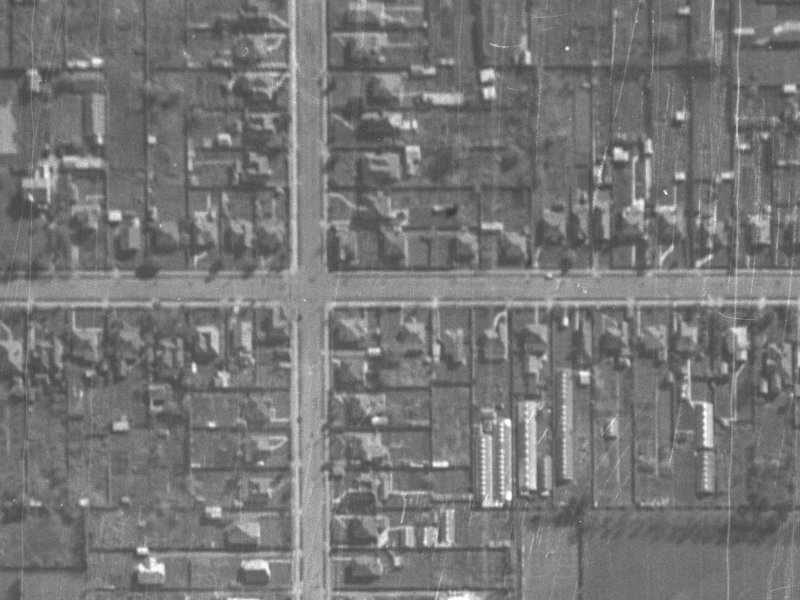112 Fisher Avenue from the air, 1940-1944