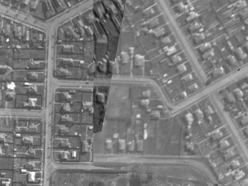 18 Koromiko Street from the air, 1940-1944