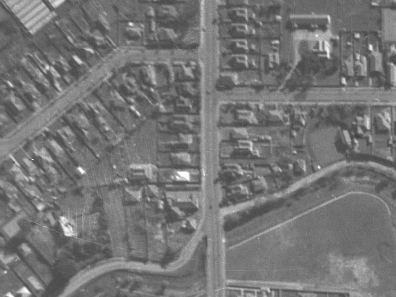 105 Colombo Street from the air, 1940-1944