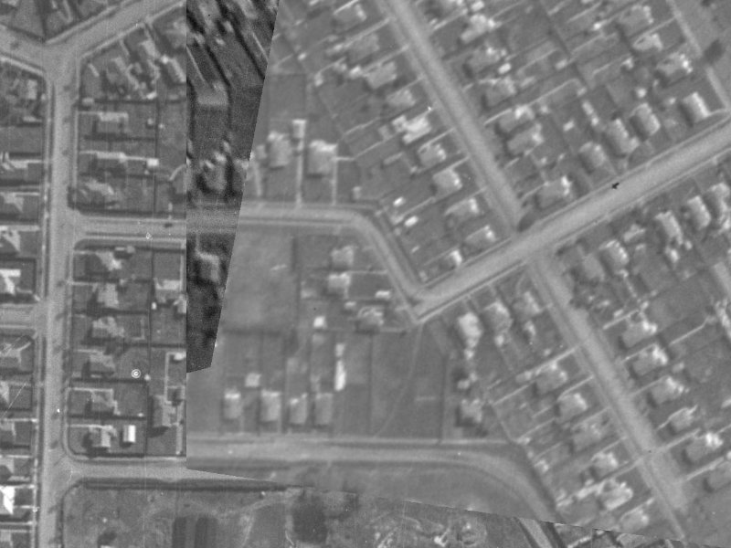 26 Koromiko Street from the air, 1940-1944