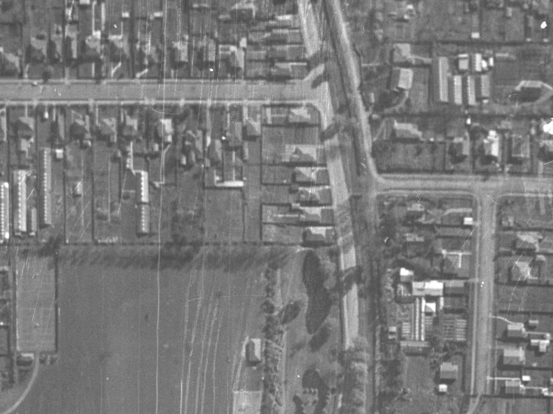 132 Fisher Avenue from the air, 1940-1944
