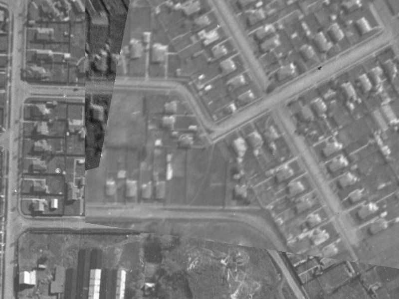 32 Koromiko Street from the air, 1940-1944