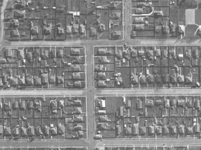 128 Birdwood Avenue from the air, 1940-1944
