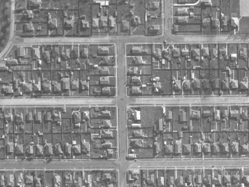 126 Birdwood Avenue from the air, 1940-1944