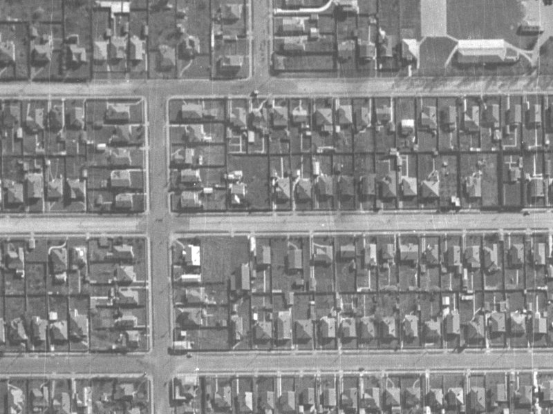 57 Martin Avenue from the air, 1940-1944