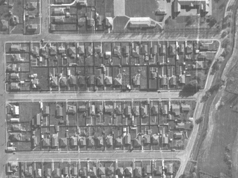77 Martin Avenue from the air, 1940-1944