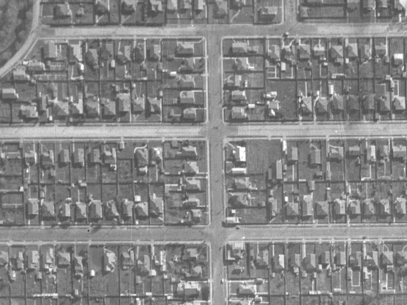 117 Birdwood Avenue from the air, 1940-1944