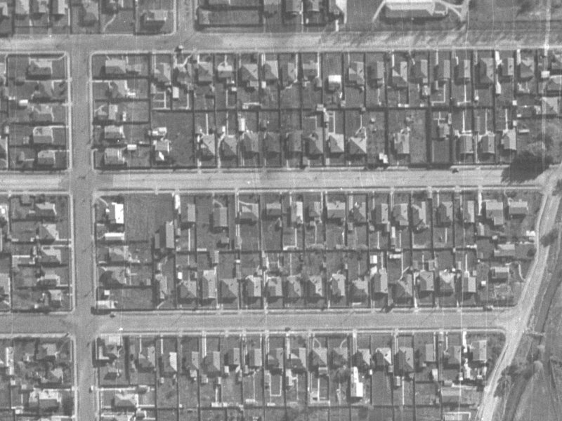 68 Martin Avenue from the air, 1940-1944