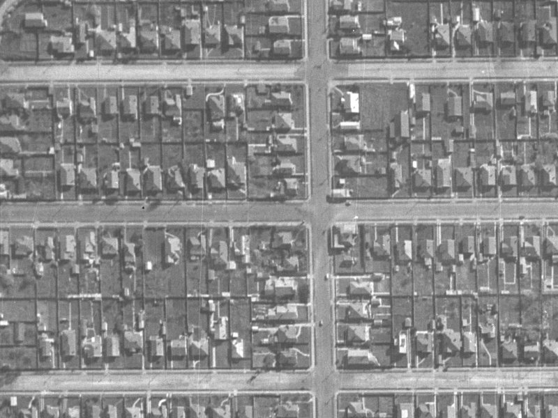 68 Malcolm Avenue from the air, 1940-1944
