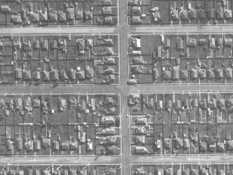 66 Malcolm Avenue from the air, 1940-1944