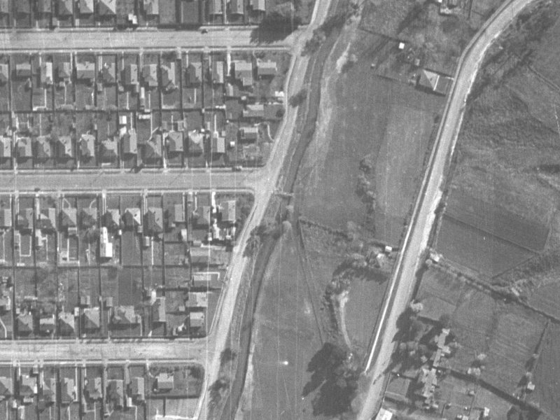 118 Malcolm Avenue from the air, 1940-1944