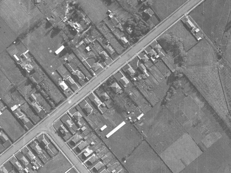 134 Rose Street from the air, 1940-1944