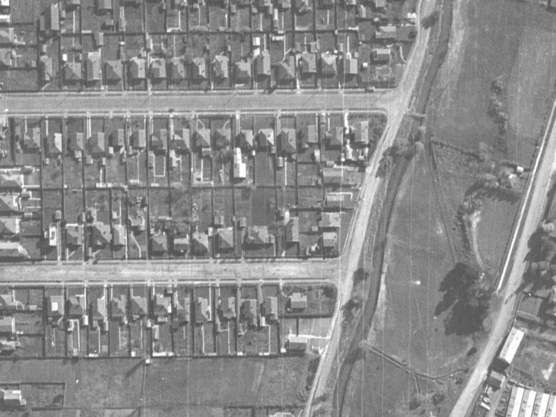 87 Corson Avenue from the air, 1940-1944